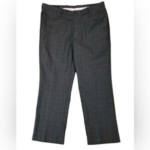 NWT Lincs David Chu golf pants men's gray plaid wool preppy dress luxury 32/30